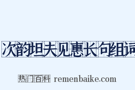 次韵坦夫见惠长句组词是什么意思的图片